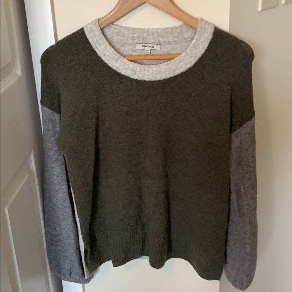 Madewell Colorblock Payton Sweater in Coziest Yarn